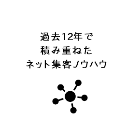 過去12年で積み重ねた様々なネット集客ノウハウがあります